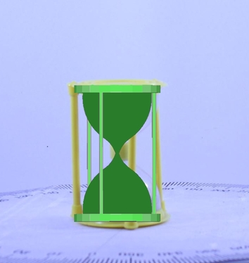 hourglass superimposed
